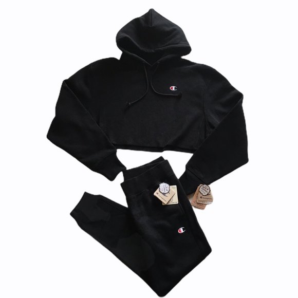 black champion sweatsuit womens